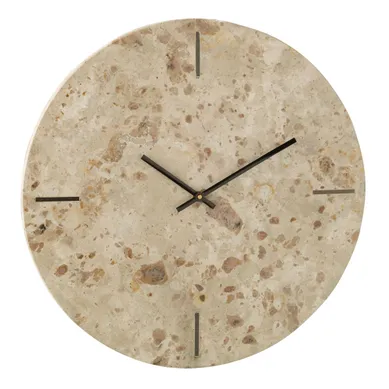 Horloge Murale En Marbre "eula" 41cm Beige