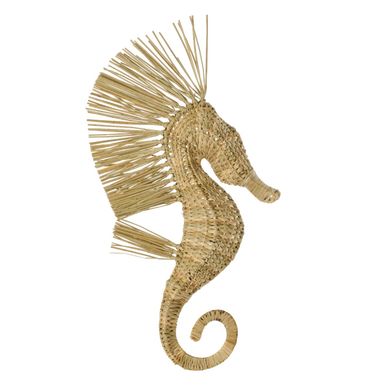 Déco Murale Hippocampe Herbe "nut" 66cm Naturel