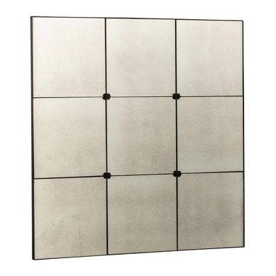 Miroir Mural Carré Antique "orson" 90cm Noir