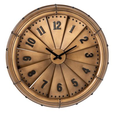 Horloge Murale En Métal "hélios" 63cm Doré