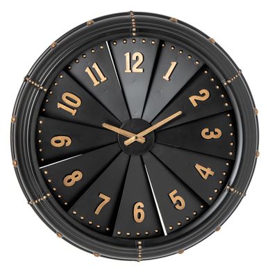 Horloge Murale En Métal "hélios" 63cm Noir