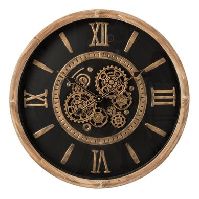 Horloge Murale Ronde En Métal "iben" 63cm Naturel