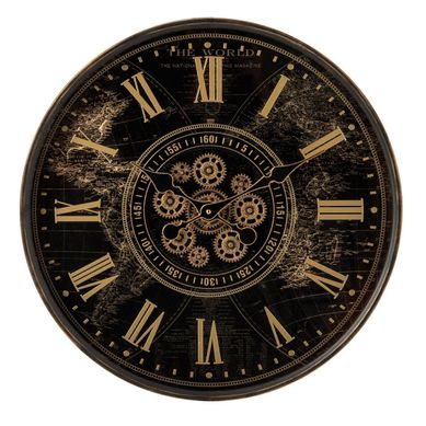 Horloge Murale Ronde En Métal "gaspar" 60cm Noir