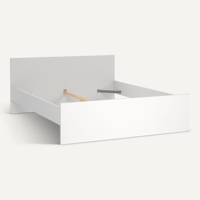 Lit 160x200 cm BEST blanc mat vue 3/4