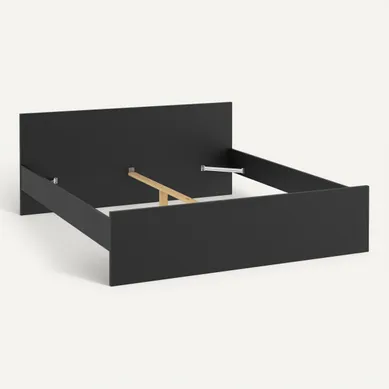 Lit 180x200 cm BEST LAK 2 noir mat vue 3/4