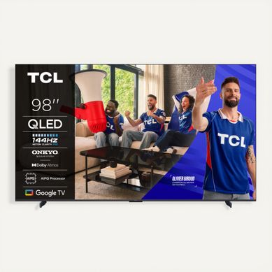 Téléviseur QLED 98'' 249 cm TCL 98P81K Téléviseur QLED 98'' 249 cm TCL 98P81K vue de face