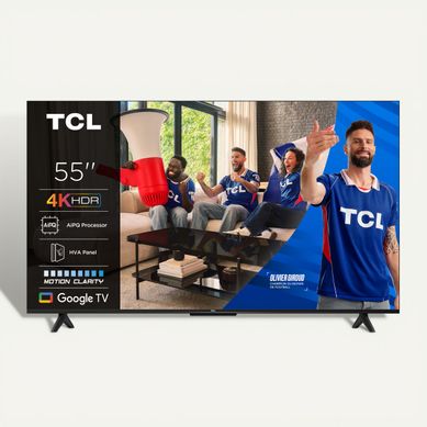 Téléviseur 4K 55'' 140 cm TCL 55P61K vue de face