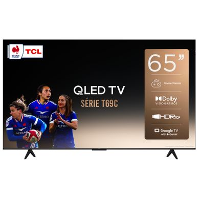 Téléviseur QLED 65'' 165 cm TCL 65T69C vue de face