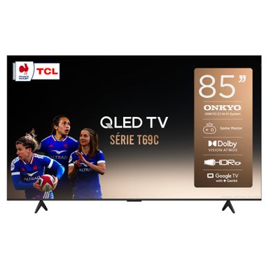 Téléviseur QLED 85'' 216 cm TCL 85T69C vue de face