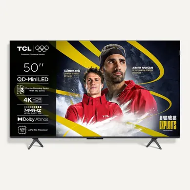 Téléviseur 4K 50'' 127 cm TCL 50MQLED75K vue de face