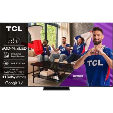 Téléviseur 4K 55'' TCL 55C7L Mini LED - Smart TV vue de face