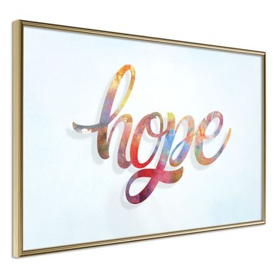 Affiche Murale Encadrée "colourful Hope" 60 X 40 Cm Doré