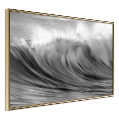 Affiche Murale Encadrée "big Wave" 60 X 40 Cm Doré