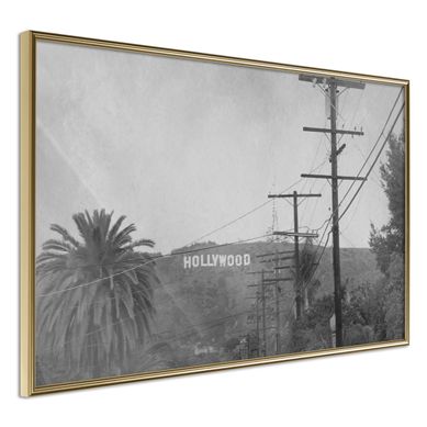 Affiche Murale Encadrée "old Hollywood" 60 X 40 Cm Doré