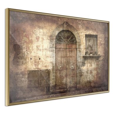 Affiche Murale Encadrée "mysterious Door" 45 X 30 Cm Doré
