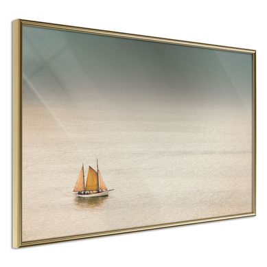 Affiche Murale Encadrée "lonely Cruise" 60 X 40 Cm Doré