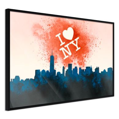 Affiche Murale Encadrée "inscription Above The City" 60 X 40 Cm Noir Affiche Murale Encadrée "inscription Above The City" 60 X 40 Cm Noir