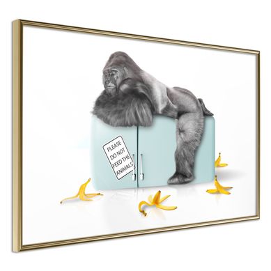 Affiche Murale Encadrée "break The Rules" 45 X 30 Cm Doré