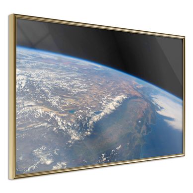 Affiche Murale Encadrée "curve Of The Earth" 90 X 60 Cm Doré