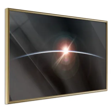 Affiche Murale Encadrée "glimmer" 45 X 30 Cm Doré