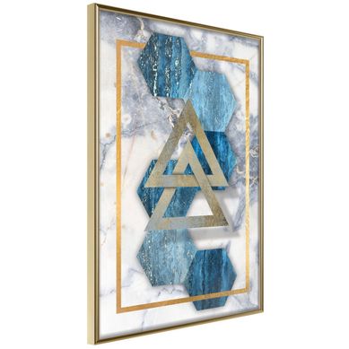 Affiche Murale Encadrée "marble Composition I" 30 X 42 Cm Doré