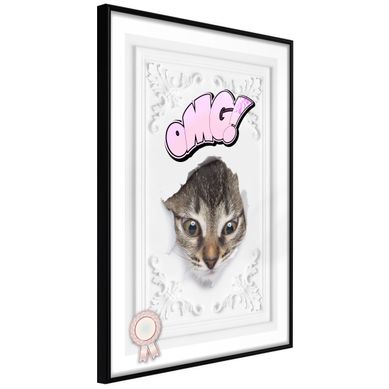 Affiche Murale Encadrée "peek-a-boo" 30 X 42 Cm Noir Affiche Murale Encadrée "peek-a-boo" 30 X 42 Cm Noir
