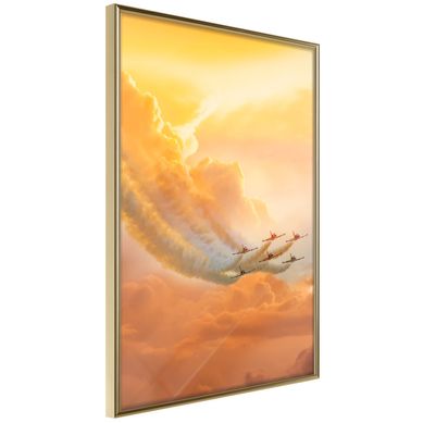 Affiche Murale Encadrée "flight Formation" 40 X 60 Cm Doré