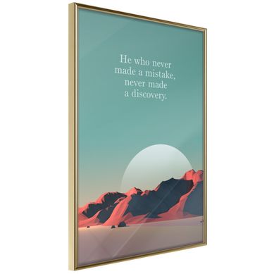 Affiche Murale Encadrée "discovery" 21 X 30 Cm Doré