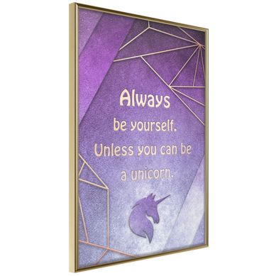 Affiche Murale Encadrée "always Be Yourself" 40 X 60 Cm Doré