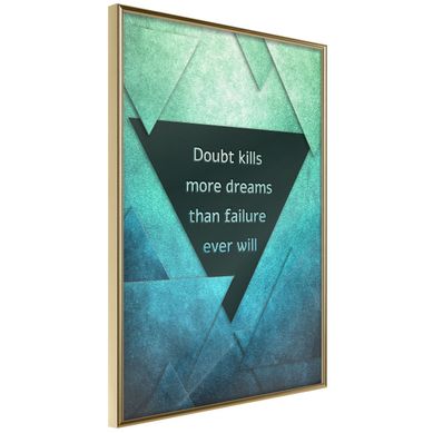 Affiche Murale Encadrée "doubts Ii" 21 X 30 Cm Doré