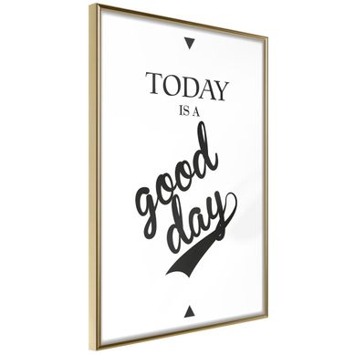 Affiche Murale Encadrée "today Iii" 21 X 30 Cm Doré