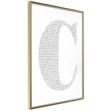 Affiche Murale Encadrée "capital C" 30 X 42 Cm Doré