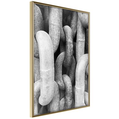 Affiche Murale Encadrée "chains" 21 X 30 Cm Doré