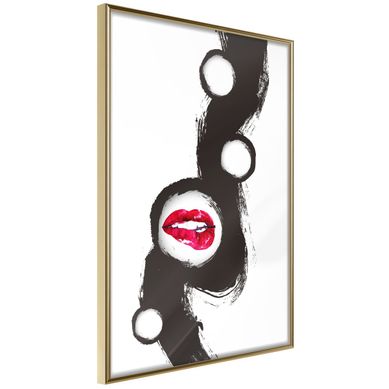 Affiche Murale Encadrée "passion" 40 X 60 Cm Doré