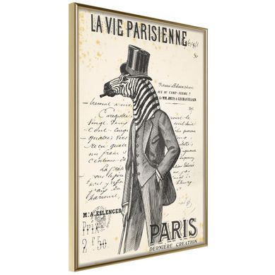 Affiche Murale Encadrée "the Parisian Life" 30 X 42 Cm Doré