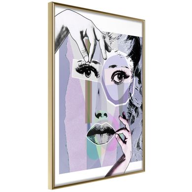 Affiche Murale Encadrée "pieced Together" 30 X 42 Cm Doré