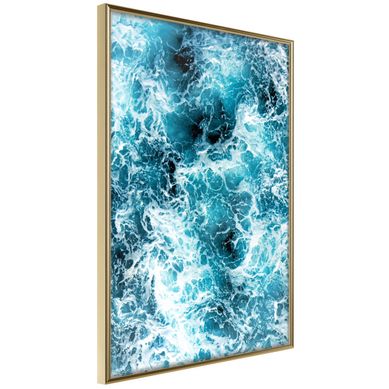 Affiche Murale Encadrée "sea Foam" 40 X 60 Cm Doré