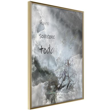 Affiche Murale Encadrée "inspire Someone" 40 X 60 Cm Doré