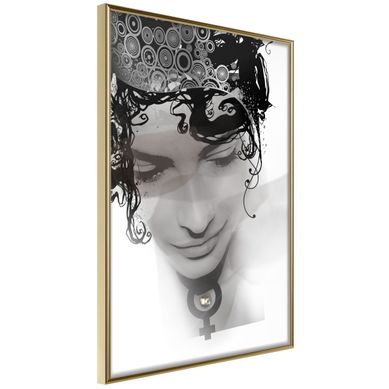 Affiche Murale Encadrée "delicate Features" 30 X 42 Cm Doré