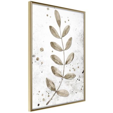 Affiche Murale Encadrée "dried Twig" 30 X 42 Cm Doré