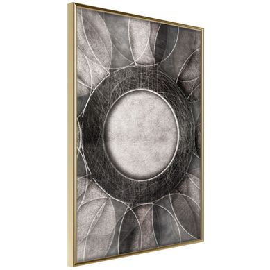 Affiche Murale Encadrée "circles" 40 X 60 Cm Doré