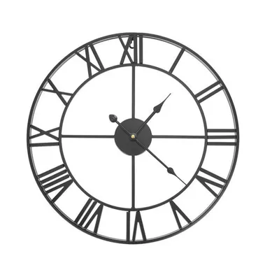 Clock Horloge Murale À Chiffres Romains Style Industriel Ø 47 Cm