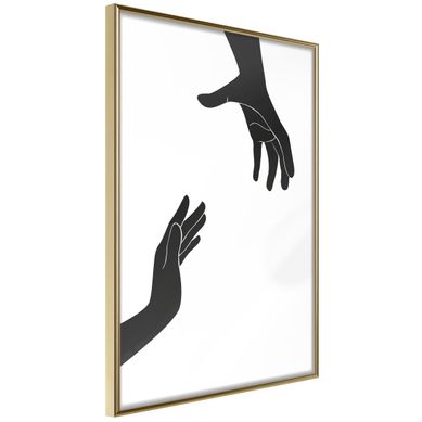 Affiche Murale Encadrée "language Of Gestures Ii" 30 X 42 Cm Doré