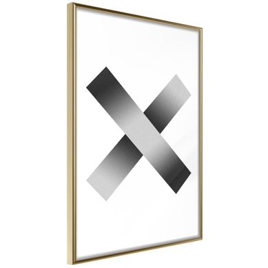 Affiche Murale Encadrée "x" 40 X 60 Cm Doré