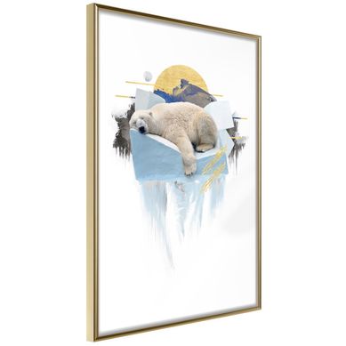 Affiche Murale Encadrée "king Of The Arctic" 21 X 30 Cm Doré