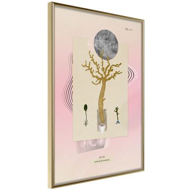 Affiche Murale Encadrée "aquatic Plant" 30 X 42 Cm Doré