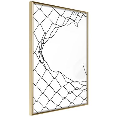 Affiche Murale Encadrée "escape" 21 X 30 Cm Doré