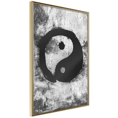 Affiche Murale Encadrée "complementarity Of Opposites" 30 X 42 Cm Doré