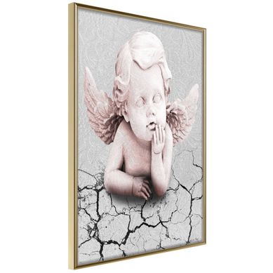 Affiche Murale Encadrée "cherub" 40 X 60 Cm Doré