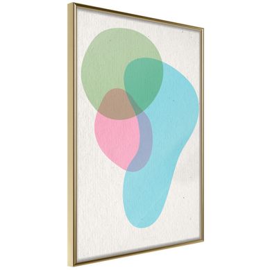 Affiche Murale Encadrée "pastel Sets Iii" 30 X 42 Cm Doré